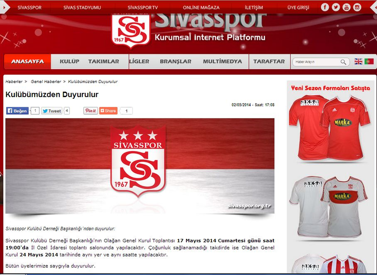 Sivasspor Kulübünde Olağan Genel Kurula Doğru