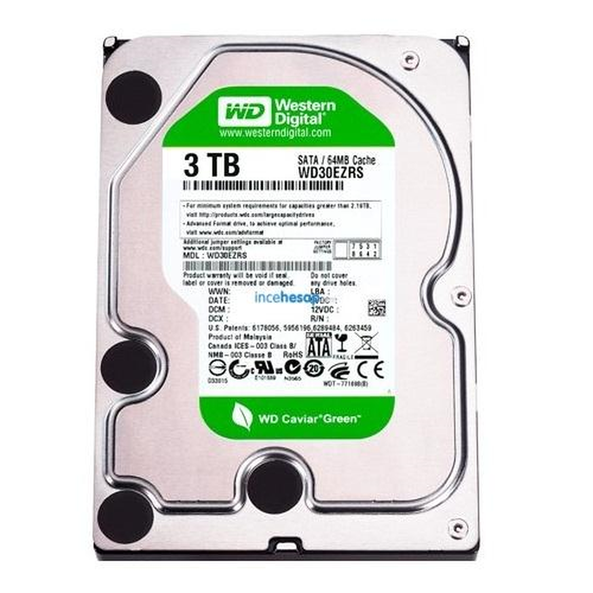 Wd Green 3 Tb İntellipower 64 MB Wd30ezrx