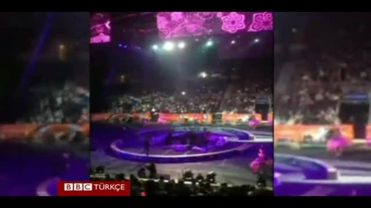 Akrobatlar Seyircilerin Gözü Önünde Yere Çakıldı