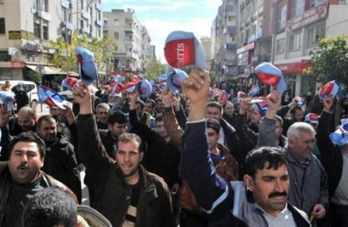 Batman\'da Tpao İşçilerinin Yürüyüşü