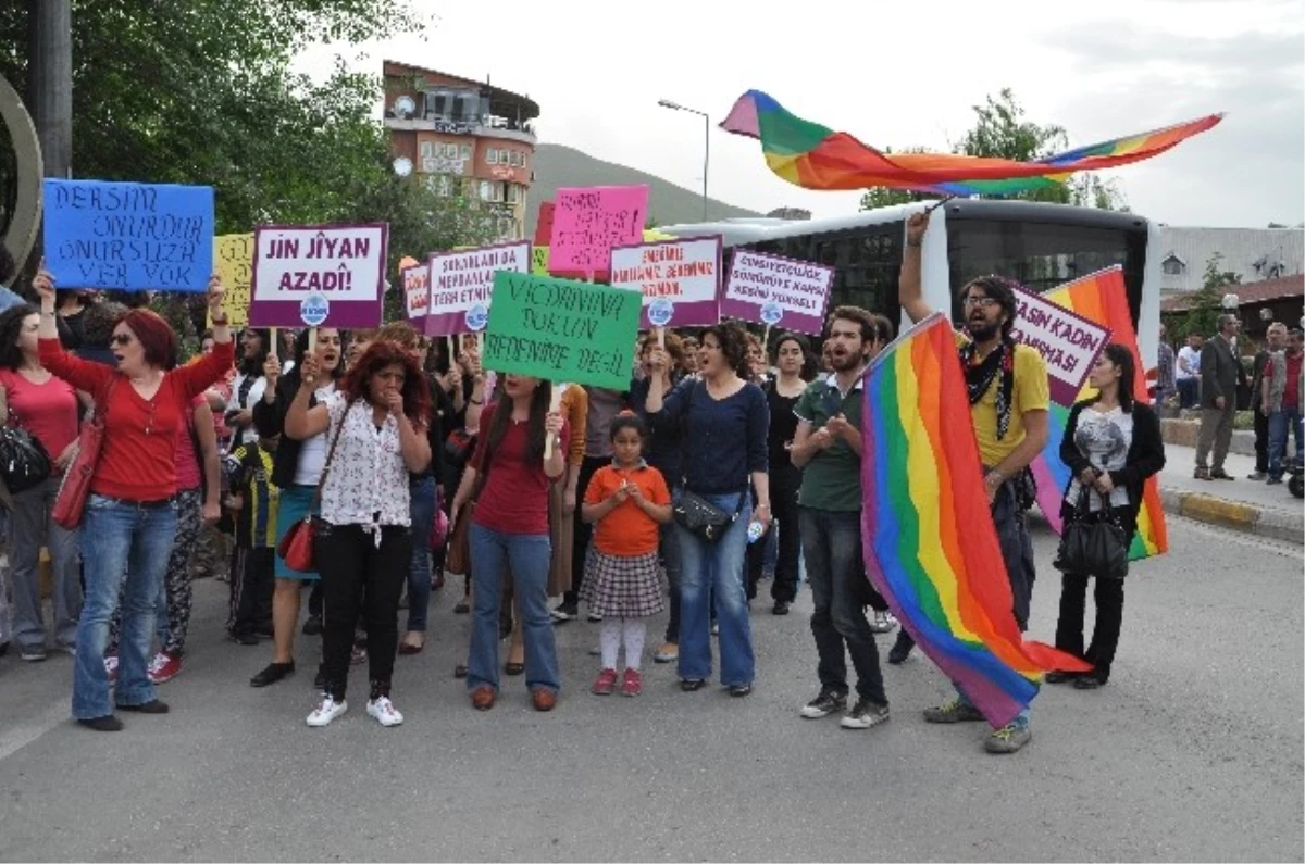 Tunceli\'de Çocuk ve Kadınlara Şiddet Protesto Edildi