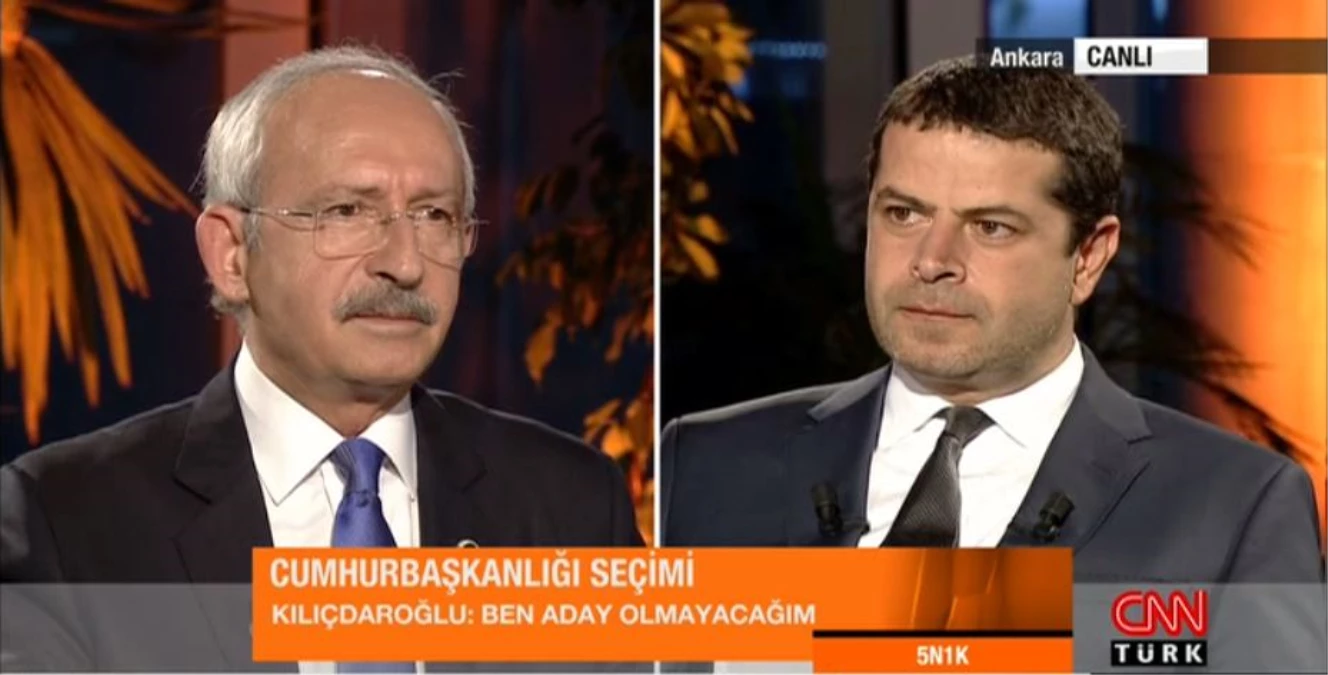 Kılıçdaroğlu: Cumhurbaşkanı Adayı Olmayacağım