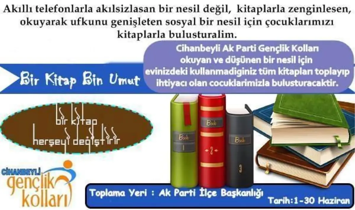 Cihanbeyli AK Parti Gençlik Kollarından Kitap Kampanyası