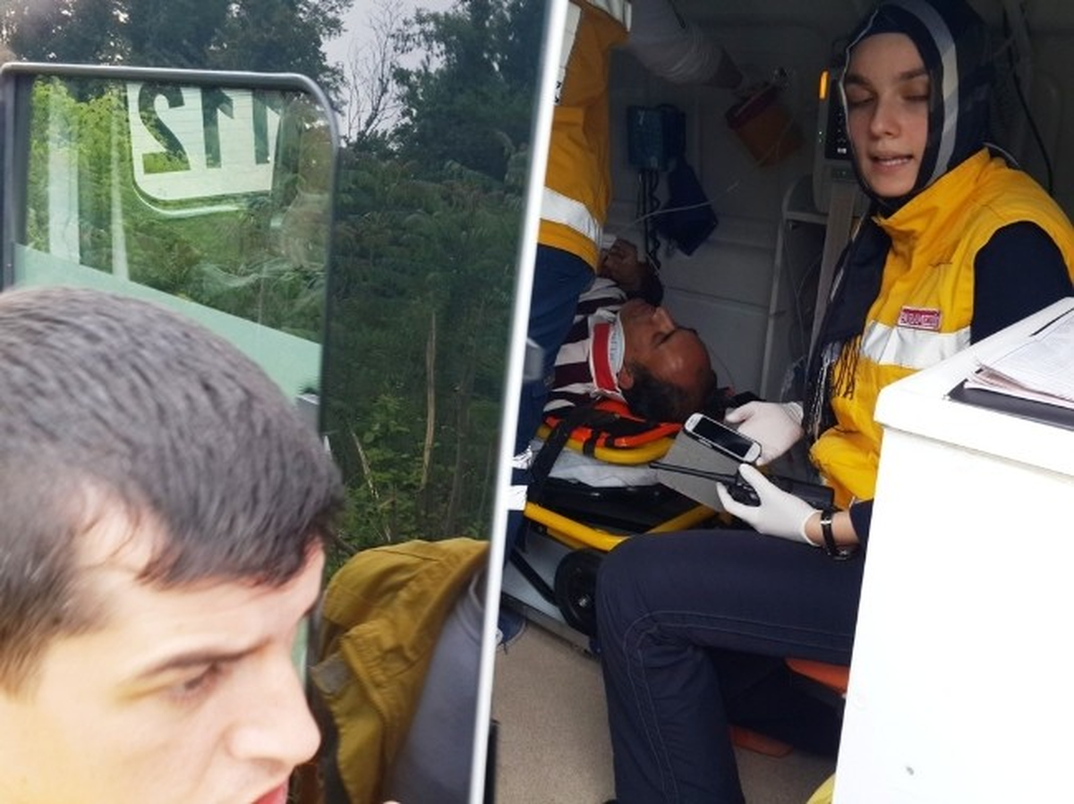 Otomobil Ormanlık Alana Uçtu: 1 Yaralı