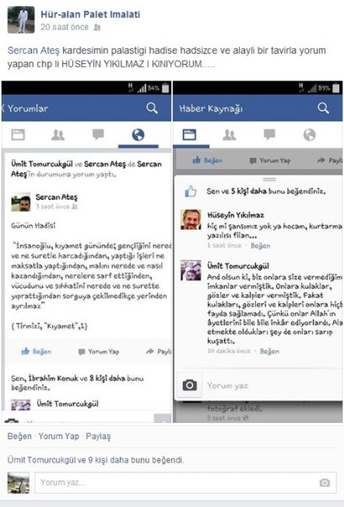 CHP\'li Merkez İlçe Başkanı\'nın Hadis-İ Şerif\'le İlgili Yorumuna Tepki