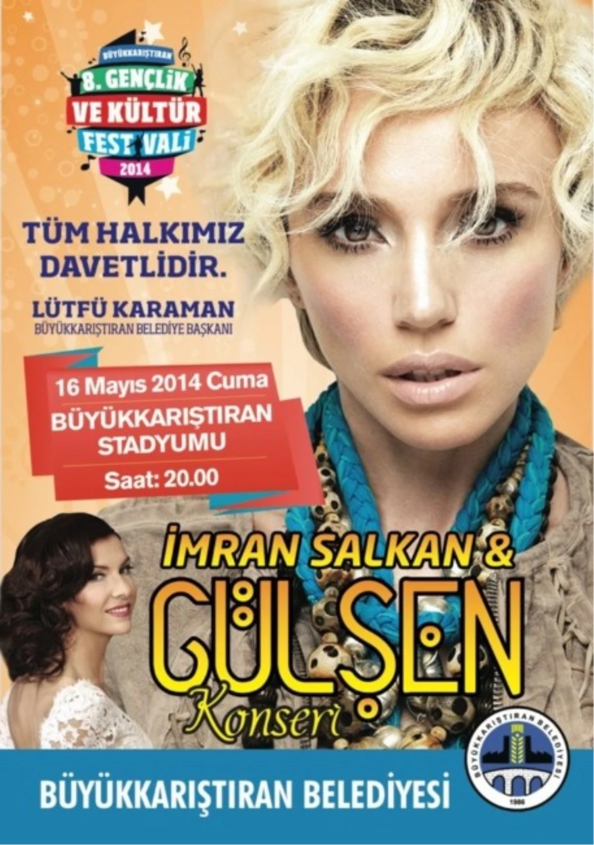Şarkıcı Gülşen, Büyükkarıştıran 8. Gençlik ve Kültür Festivali\'nde Sahne Alacak