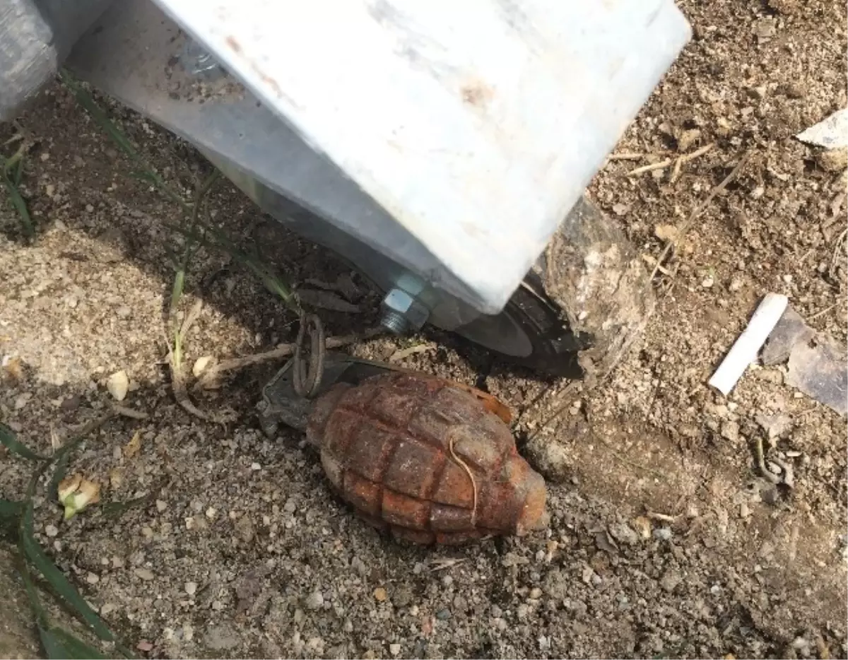 Çöp Konteynerinin Altında El Bombası Bulundu