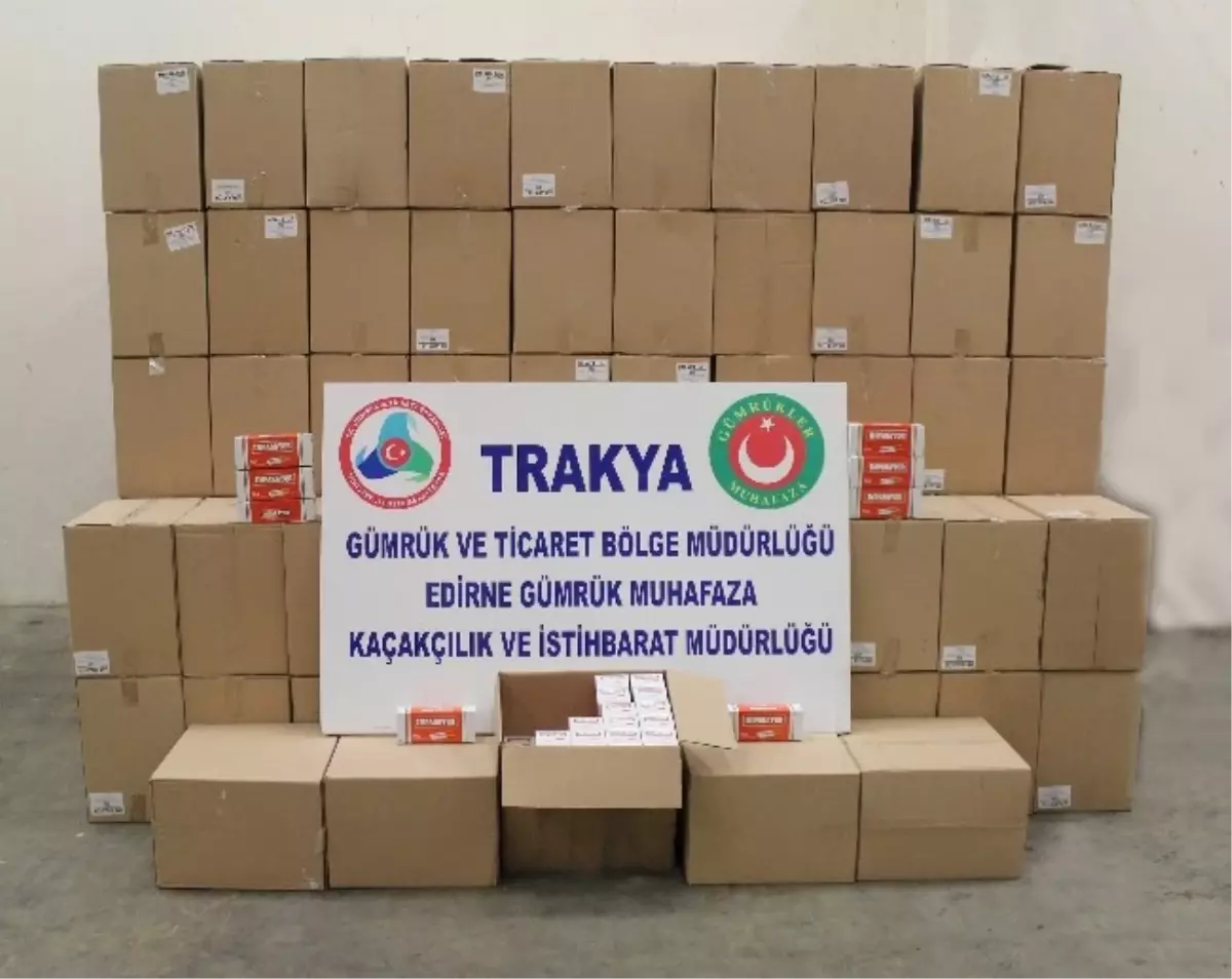 Kapıkule\'de 2 Milyon 750 Bin Adet Makaron Ele Geçirildi