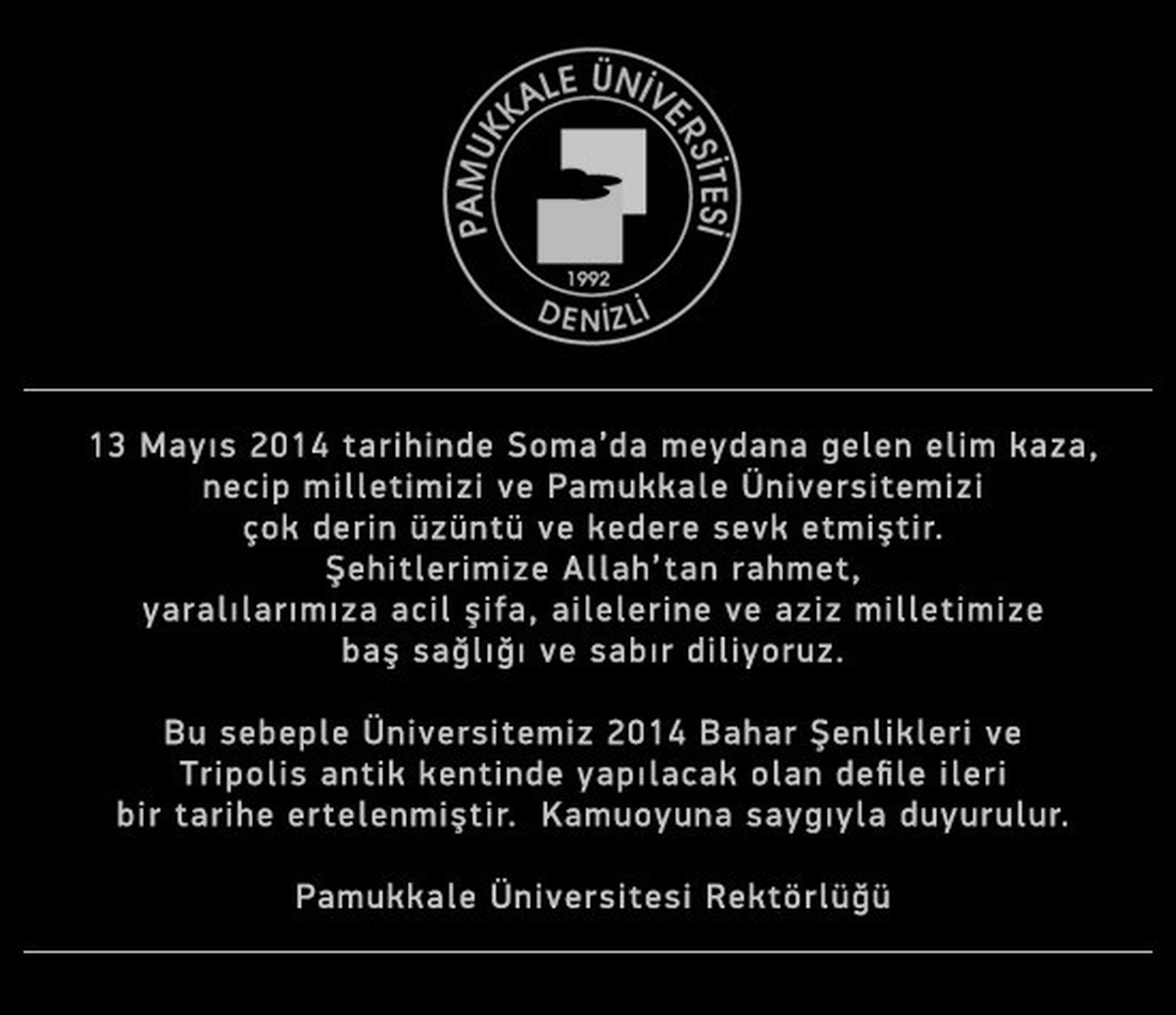 PAÜ\'de Bahar Şenlikleri İptal Edildi