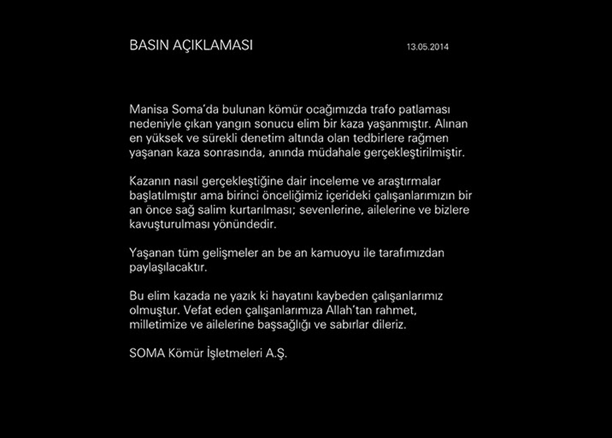 Soma Kömür İşletmeleri İnternet Sitesini Kapattı