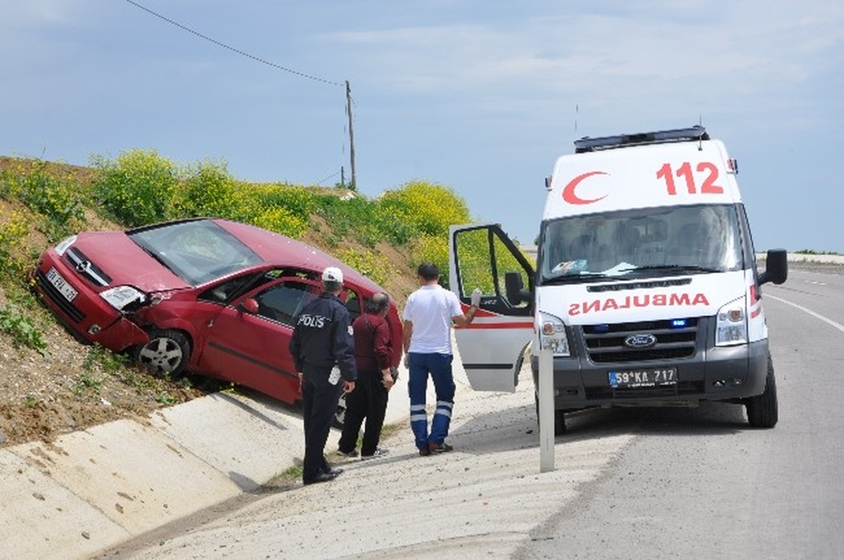 Tekirdağ\'da Trafik Kazası: 1 Yaralı