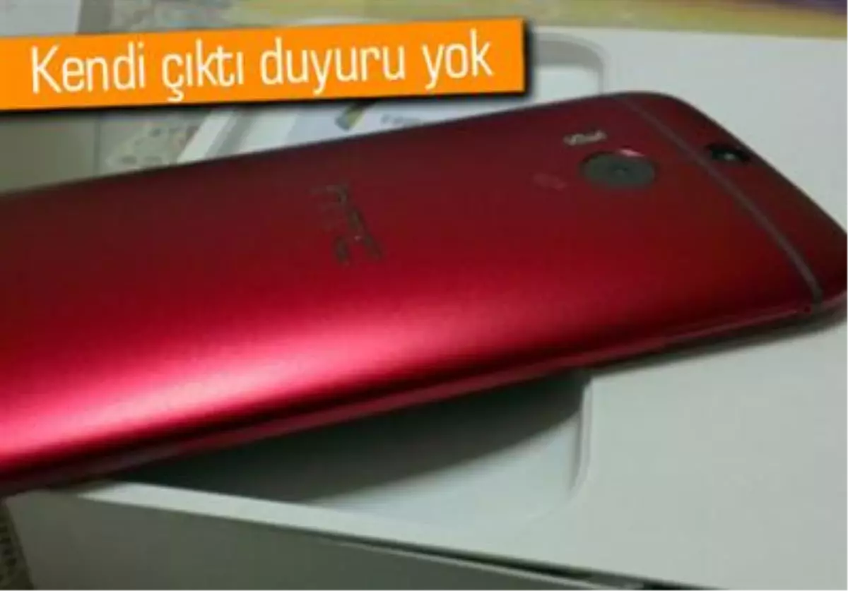 3 Boyutlu Kırmızı Htc One M8 Görseli