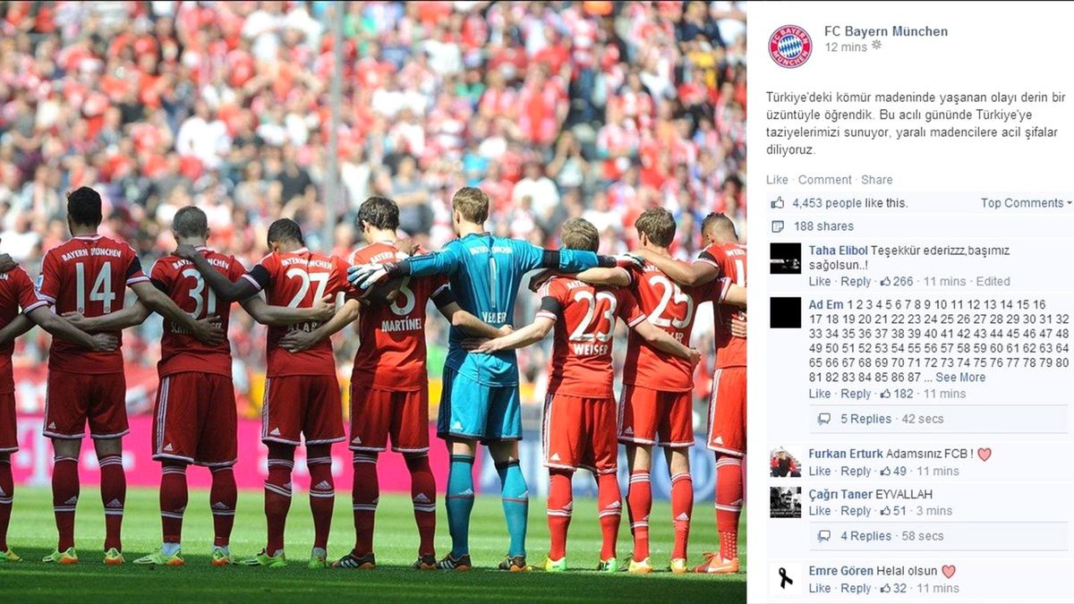 Bayern Münih\'en Soma\'ya Destek
