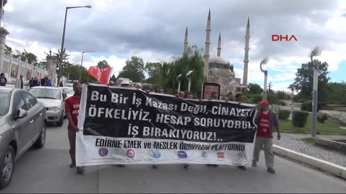 Edirne ve Çorlu\'da \'Soma\' Eylemi