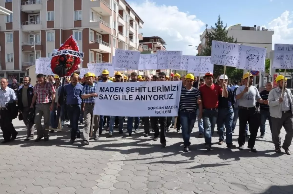 Maden İş Sendika ve Şeker İş Sendika Çalışanları Soma İçin Yürüyüş Yaptı