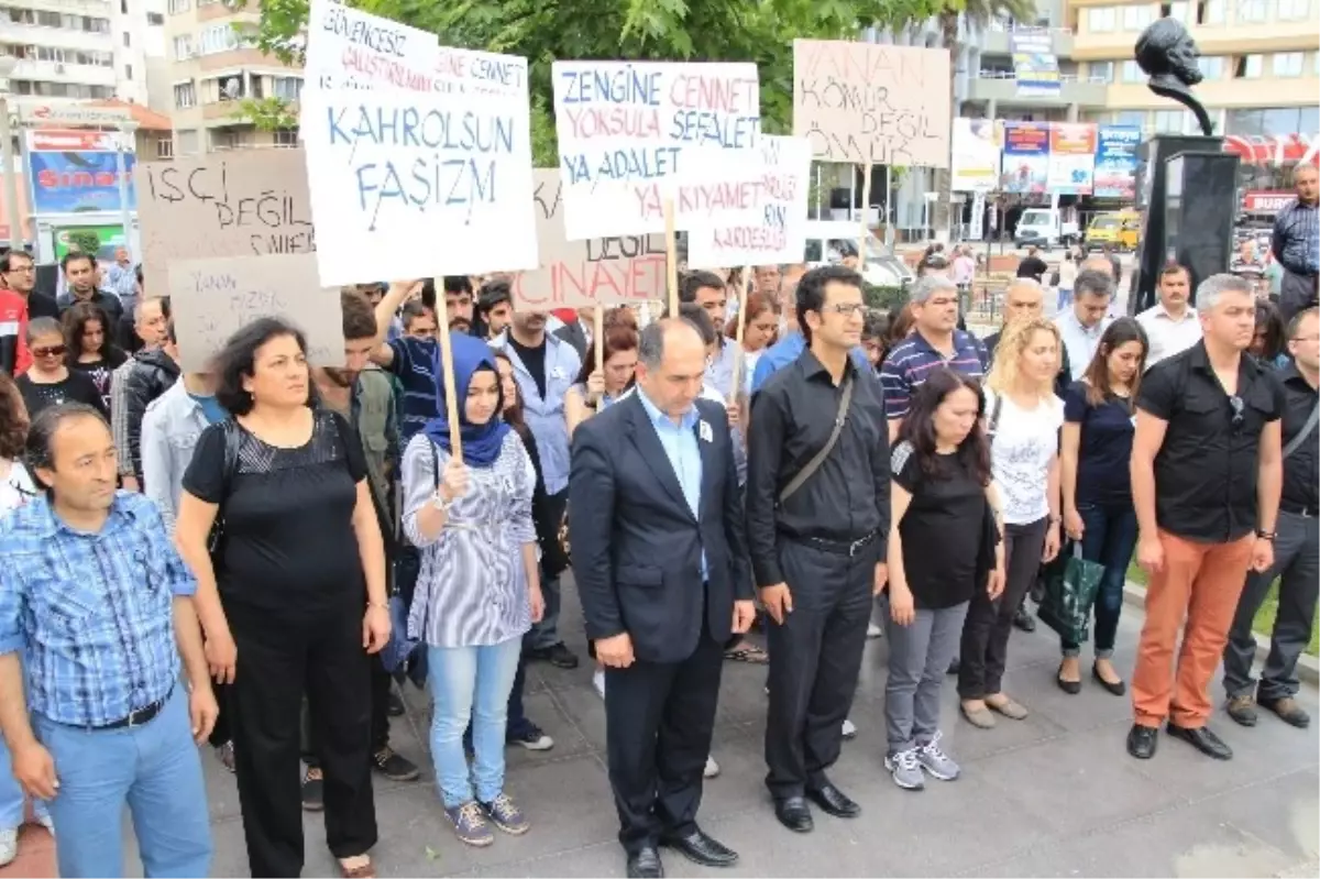 Nazilli\'de Sendikalar Soma\'daki Maden Kazasını Protesto Etti