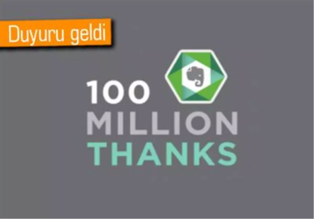 Evernote 100 Milyon Kullanıcıya Ulaştı