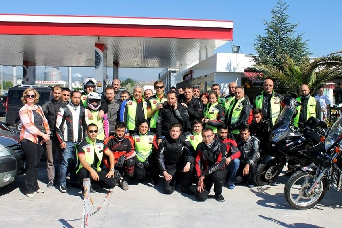 Balıkesirli Motosikletçiler Soma\'ya Gitti