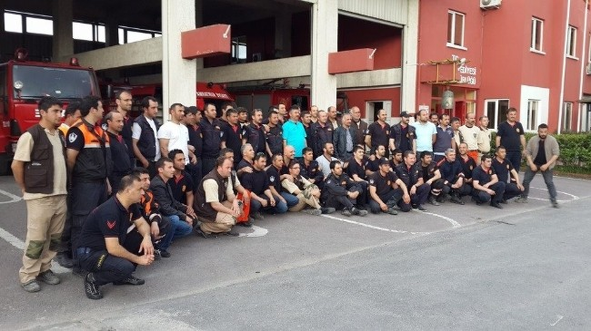 İtfaiyeciler Meslektaşlarıyla Buluştu