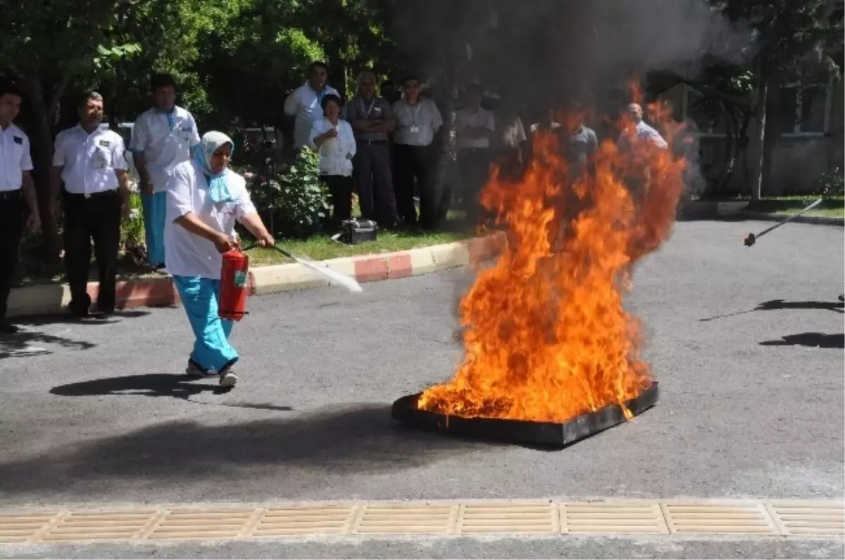 Hastanede Yangın Tatbikatı