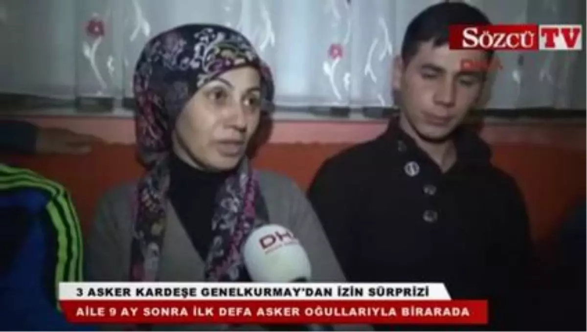 3 Asker Kardeşe Genelkurmay\'dan İzin Sürprizi