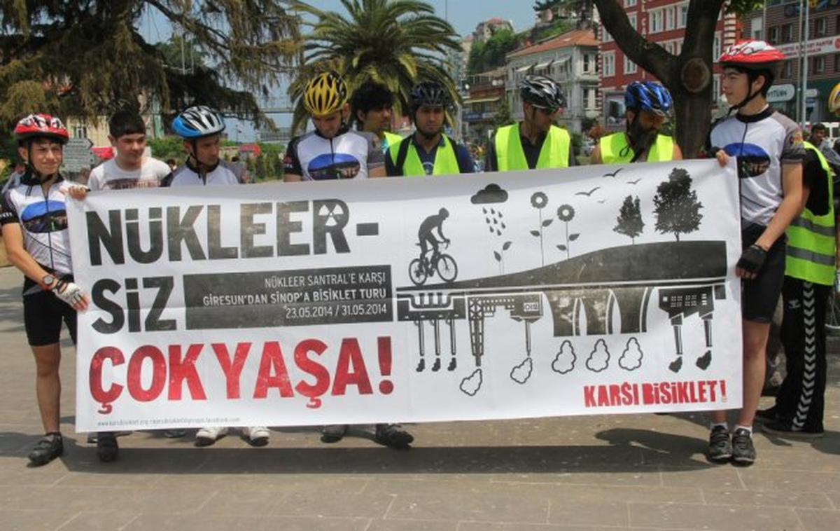 Sinop\'ta Nükleer Santrale Karşı Pedal Çeviriyorlar