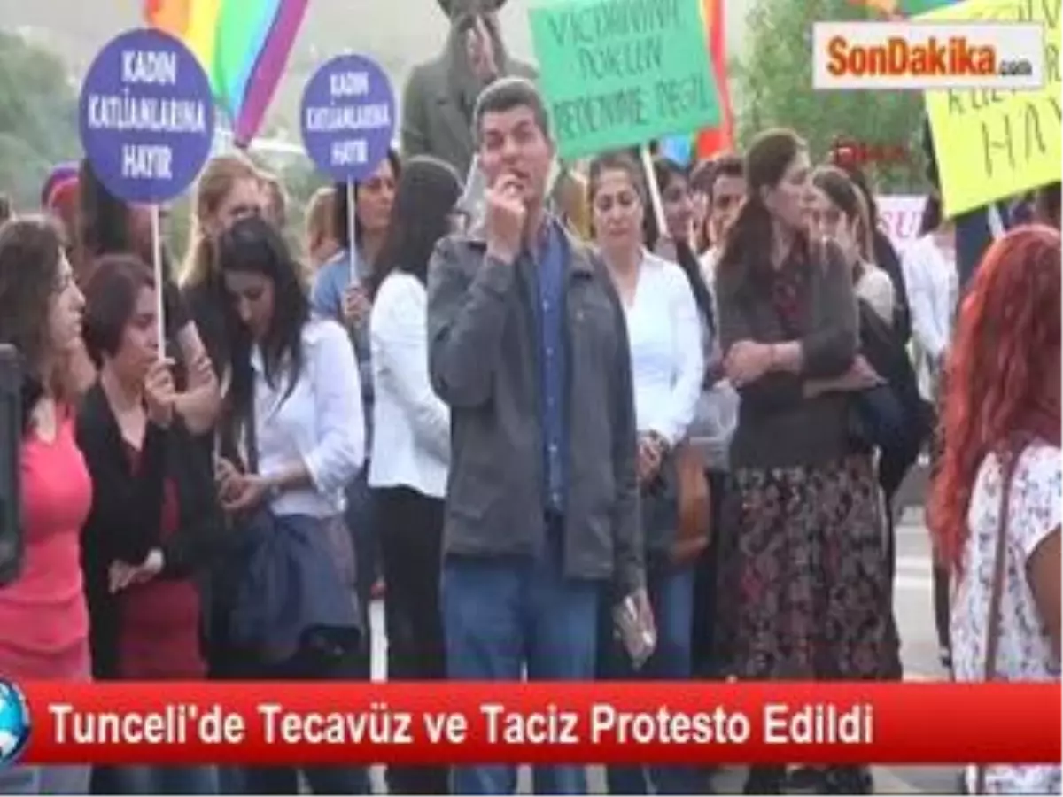 Tunceli\'de Çocuk ve Kadınlara Şiddet Protesto Edildi