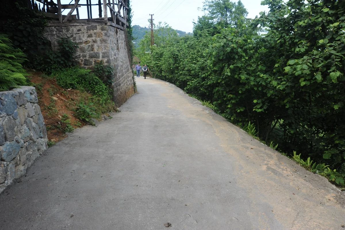 Arhavi\'de Yol Betonlama Çalışmaları