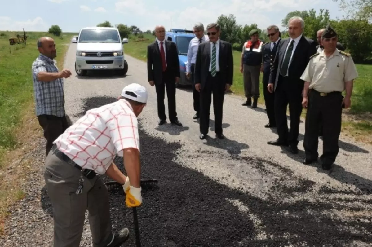 Vali Yılmaz, Yol Çalışmalarını Yerinde İnceledi