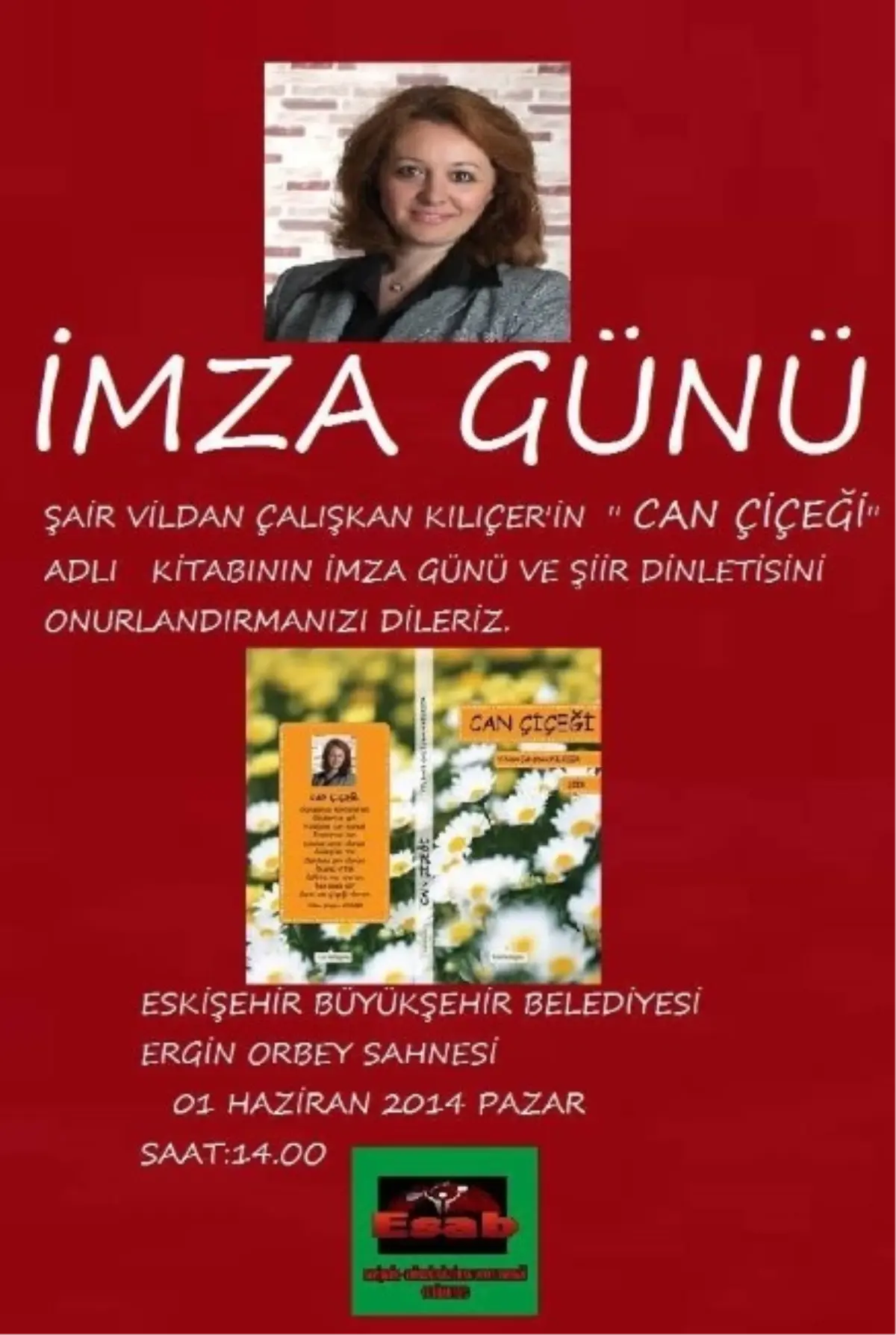 Şair Kılıçer, "Can Çiçeği" Kitabını Okurları İçin İmzalayacak