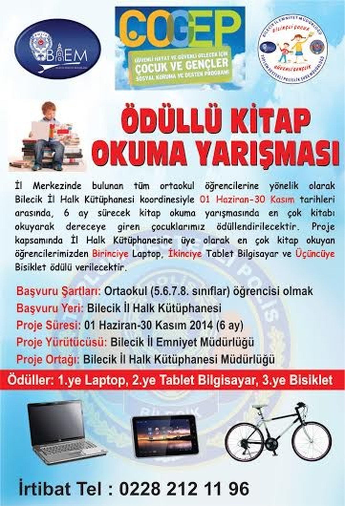 Bilecik\'te "Ödüllü Kitap Okuma Yarışması"
