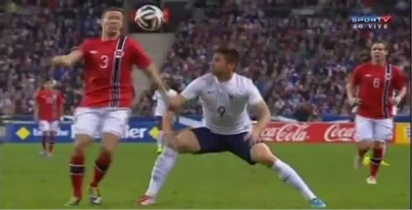 Giroud Amazing Goal France Vs Norway 2 -0 International Friendly 27.05.14