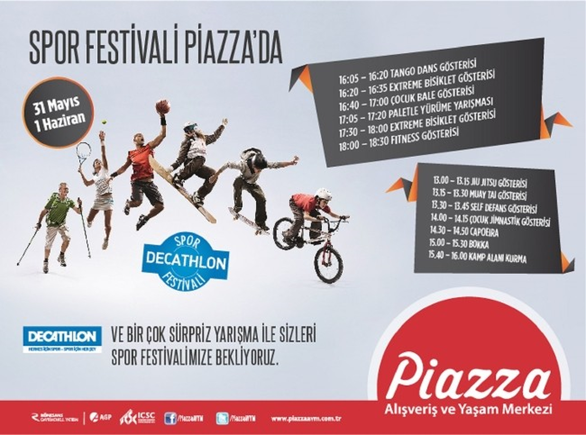 Samsun Piazza\'da Spor Festivali Yapılacak