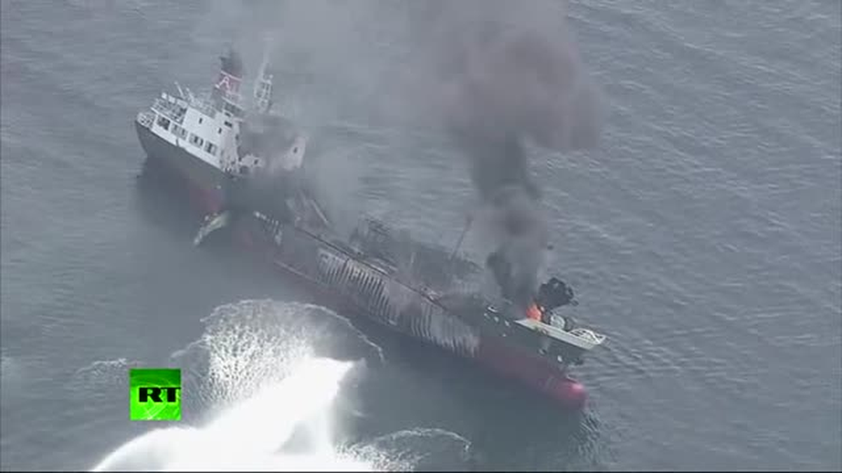 Tanker Patladıktan Sonra Böyle Yandı