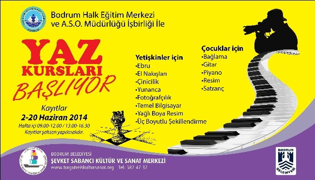 Turgutreis\'te Çocuklar ve Yetişkinler İçin Yaz Kursları Başlıyor