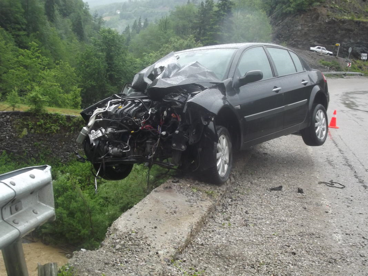 Küre\'de Trafik Kazası: 1 Yaralı