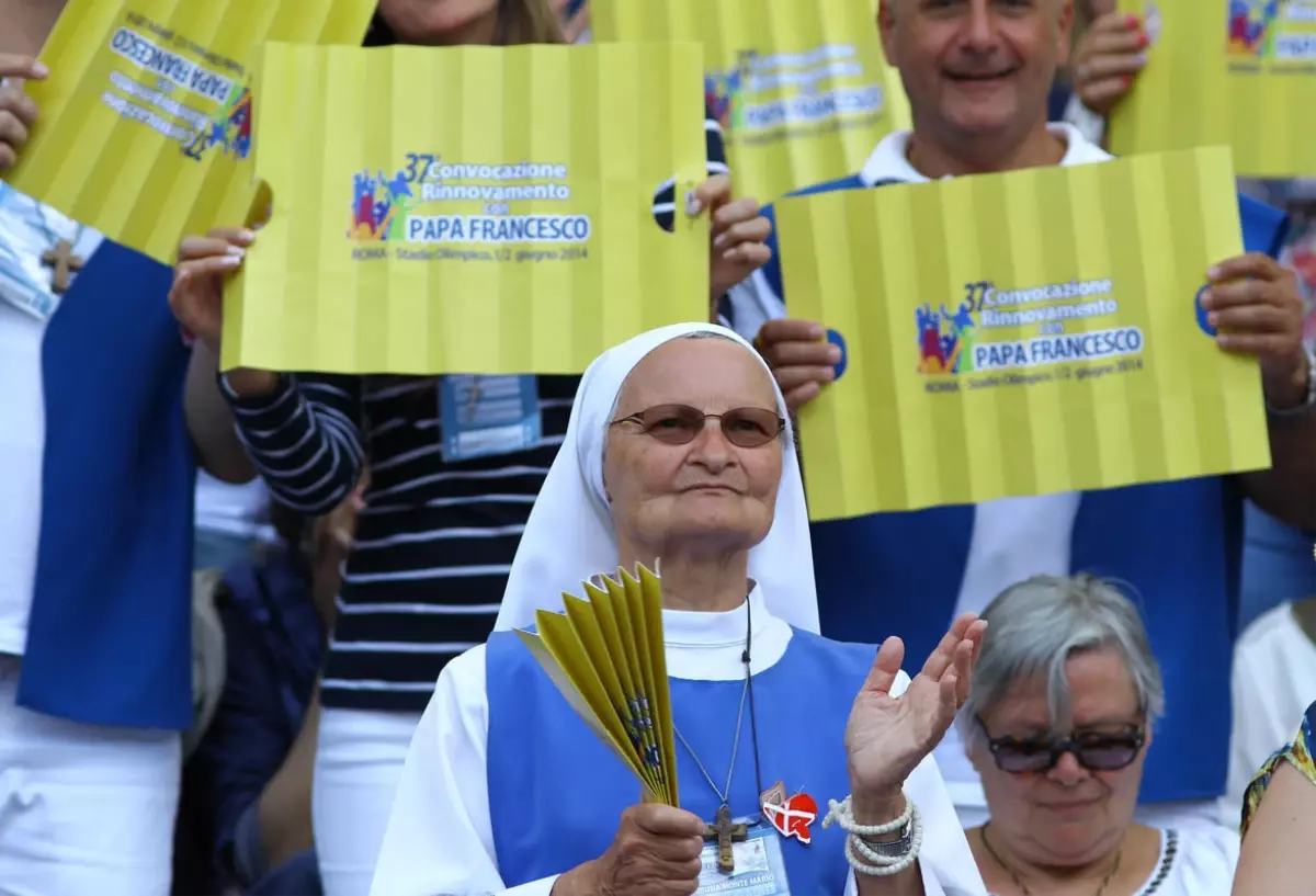 Papa Franciscus Roma Olimpiyat Stadı\'da