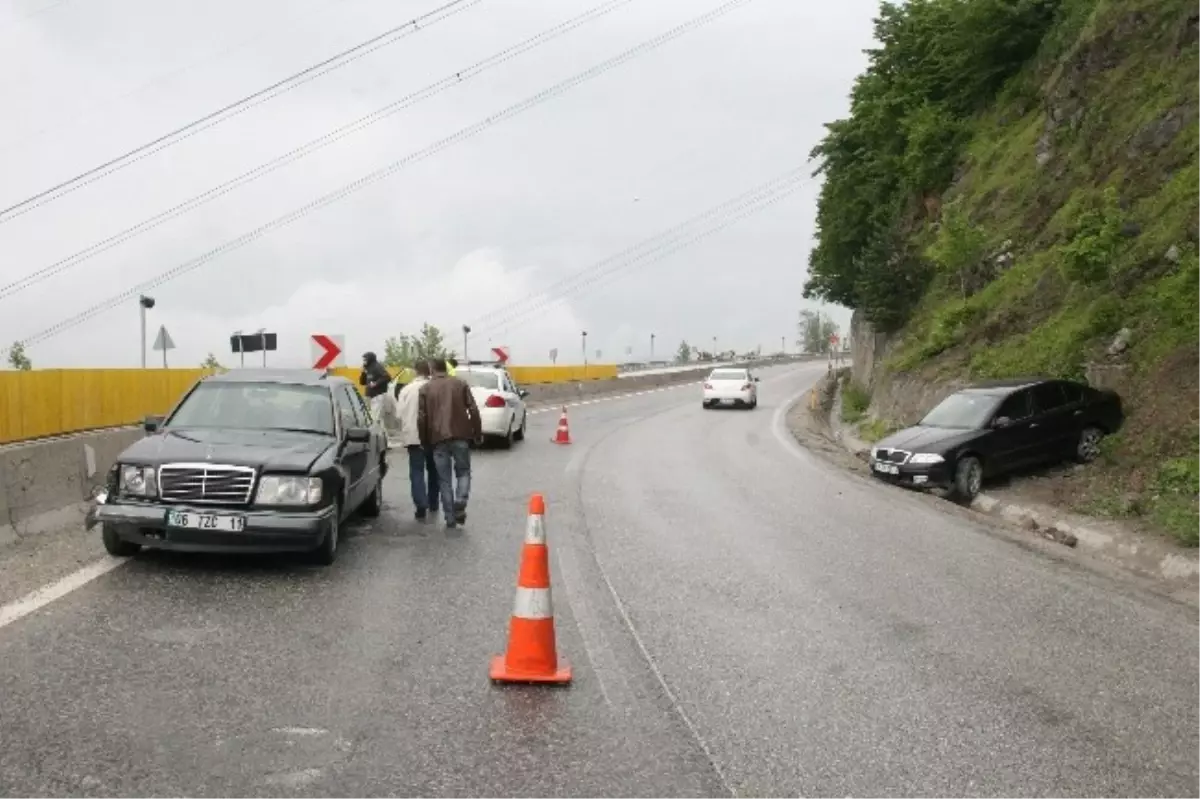 Bolu Dağında 3 Ayrı Kaza 1 Yaralı