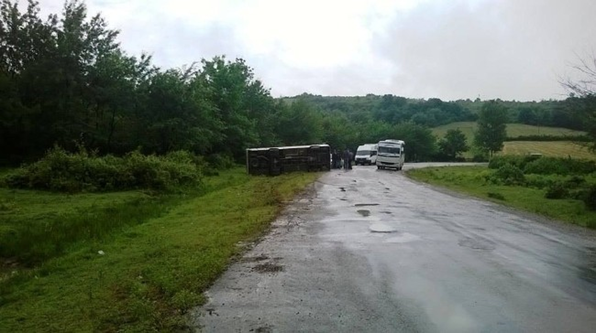 İneğe Çarpmamak İçin Minibüsü Devirdi