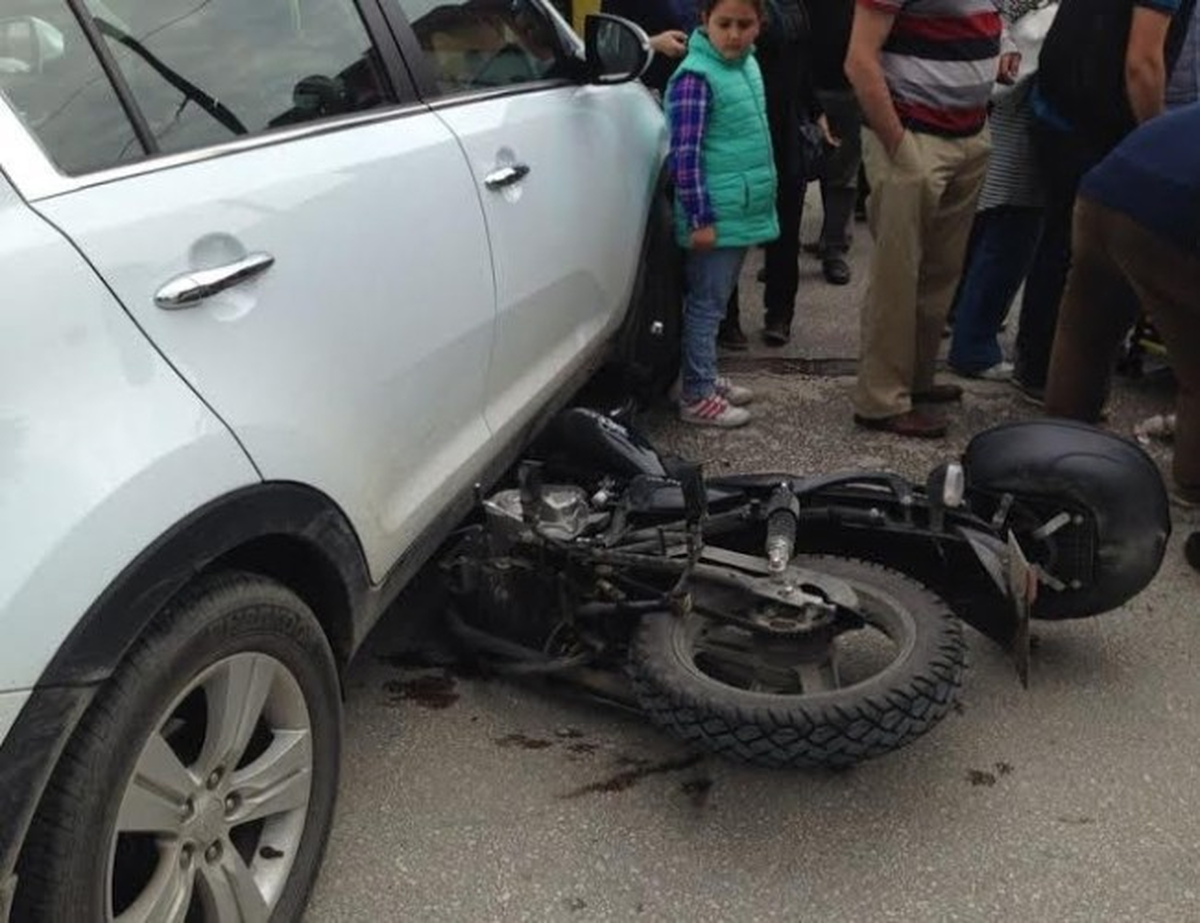 Motosiklet Cipin Altına Girdi