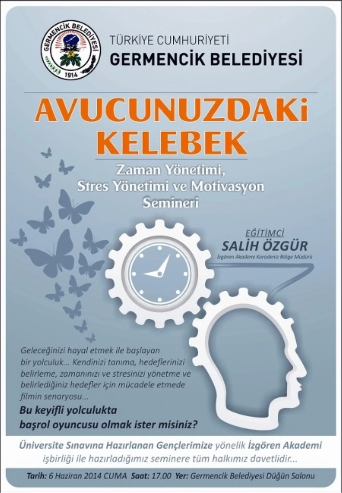 Germencik\'te Öğrenciler İçin \'Zaman Yönetimi\' Semineri Düzenlenecek