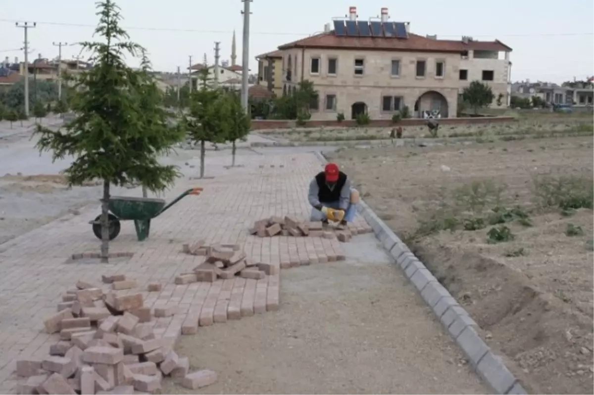 Uçhisar\'da Yol ve Kaldırım Çalışması