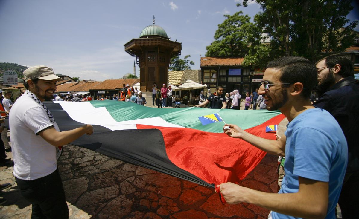 Bosna Hersek\'te "Filistin" Protestosu