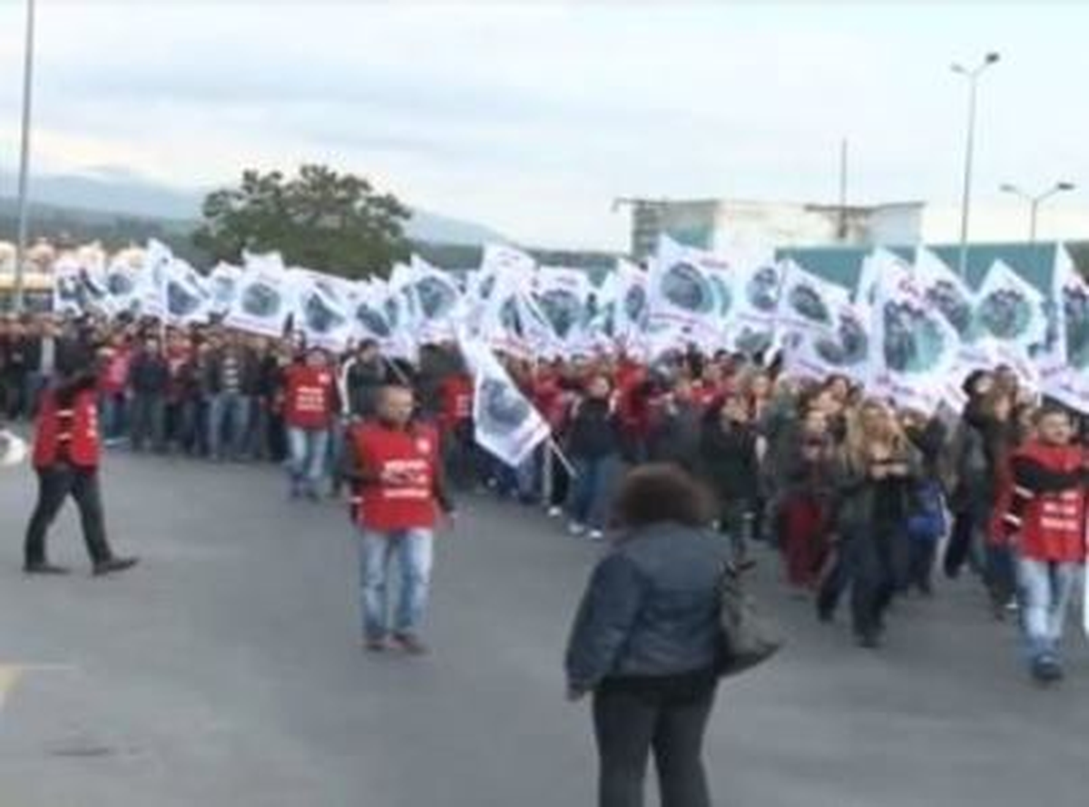 İşçilerden Kıdem Tazminatı Protestosu