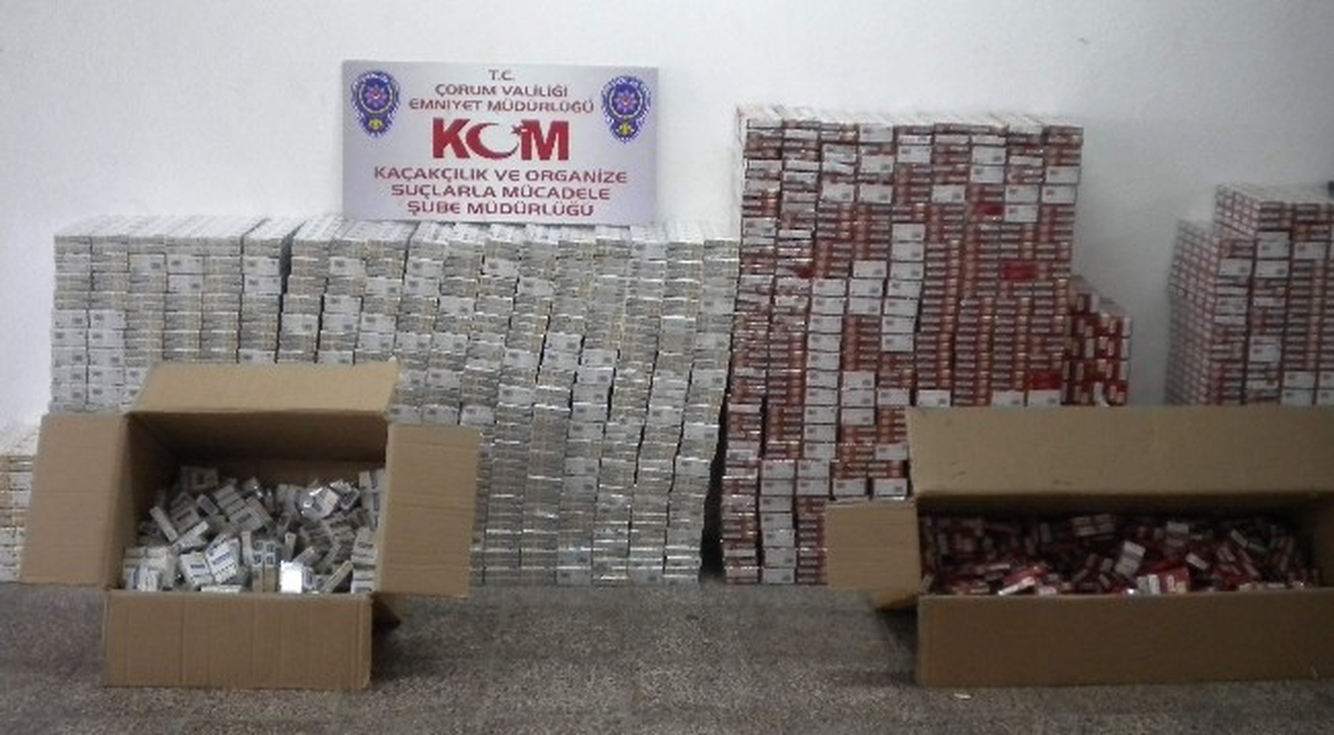 Çorum\'da Kaçak Sigara Operasyonu
