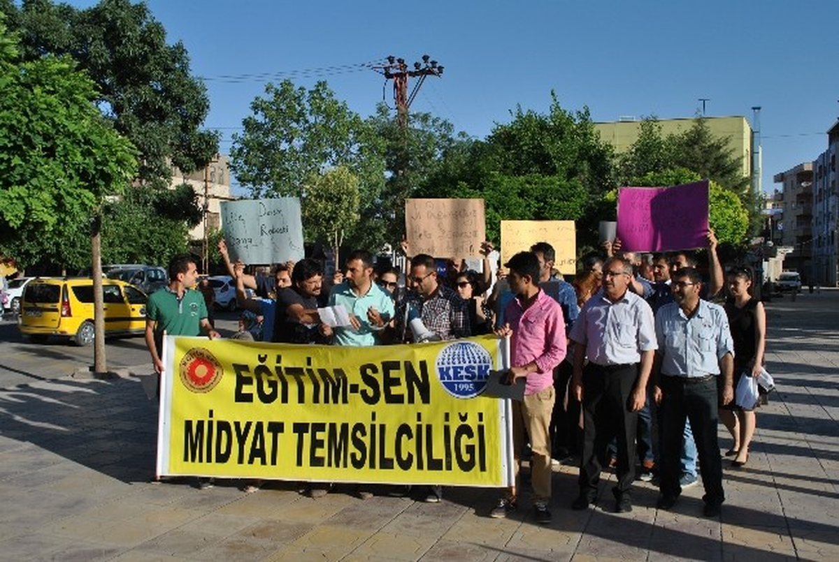 Lice Olayları Midyat\'ta Protesto Edildi