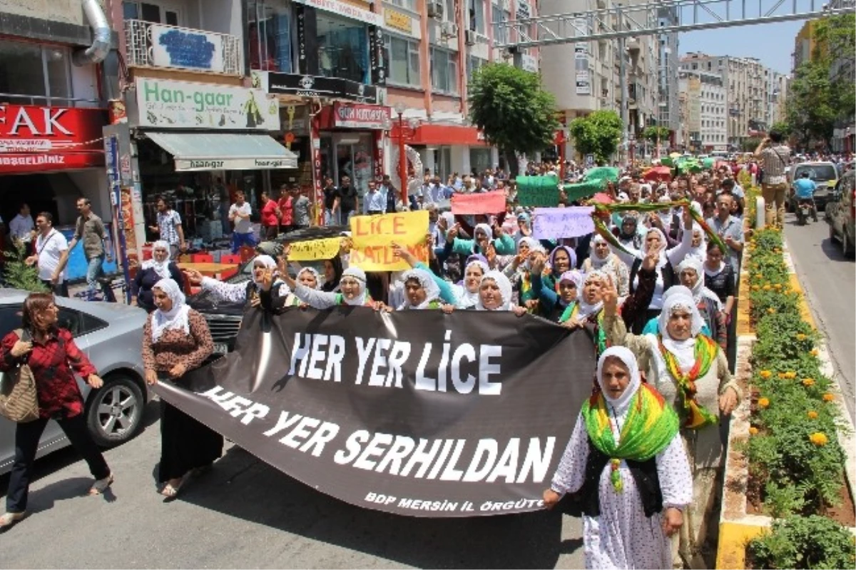 Mersin\'de BDP\'liler Lice Olaylarını Protesto Etti