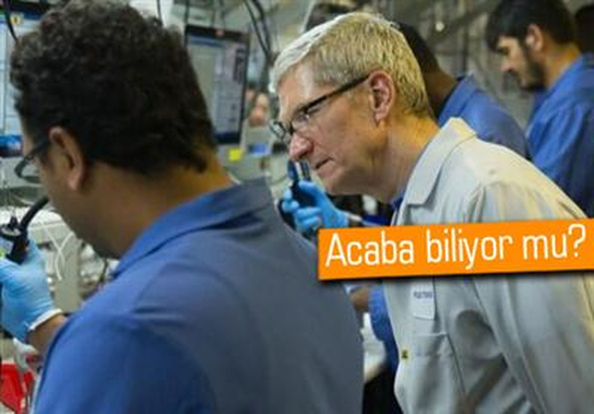 Tim Cook, Windows Yüklü Mac Bilgisayar ile Aynı Karede