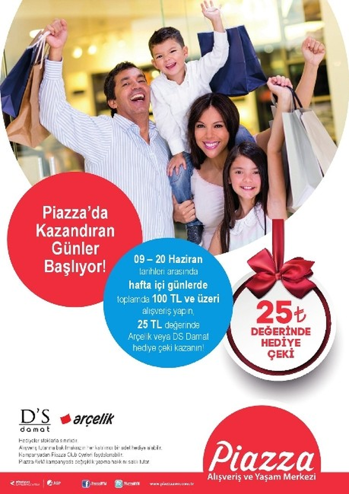 100 TL Alışverişe 25 TL Hediye Çeki
