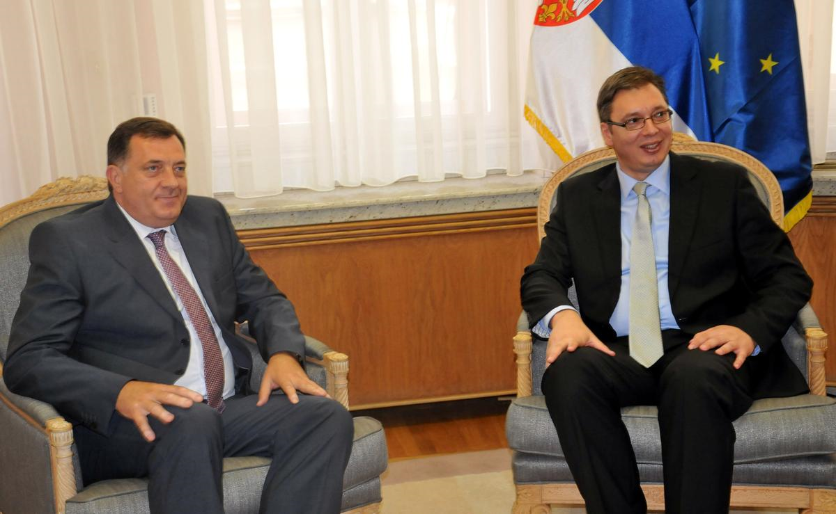 Bosna Sırp Cumhuriyeti Başkanı Dodik Sırbistan\'da